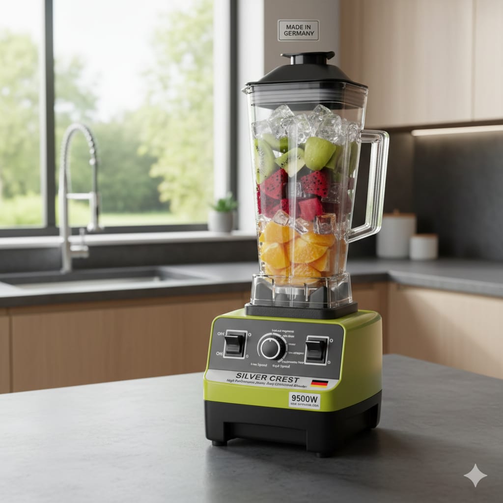 Silver Crest™ Heavy-Duty Blender 2026Edition – 9500W Ultra-Powerful Next-Gen Blender.