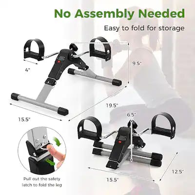 Portable Pedal Exercise Bike with Digital Display – Home Fitness Cycle