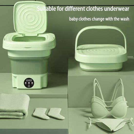 Portable Mini Foldable Washing Machine - 3 Wash Modes with Spin Dry | Space-Saving & Travel Friendly